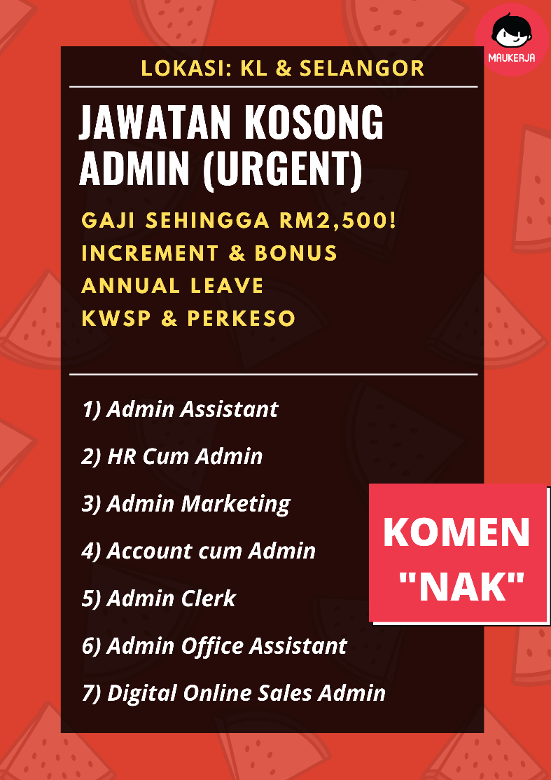 Jawatan Kosong Admin Assistant - Vacancy Admin Assistant Jobs Full Time Admin Office Finance On Carousell / 12968 25 feb 2021, 07:34.