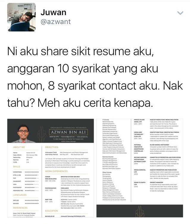 Contoh Resume Kerja Kilang 2018