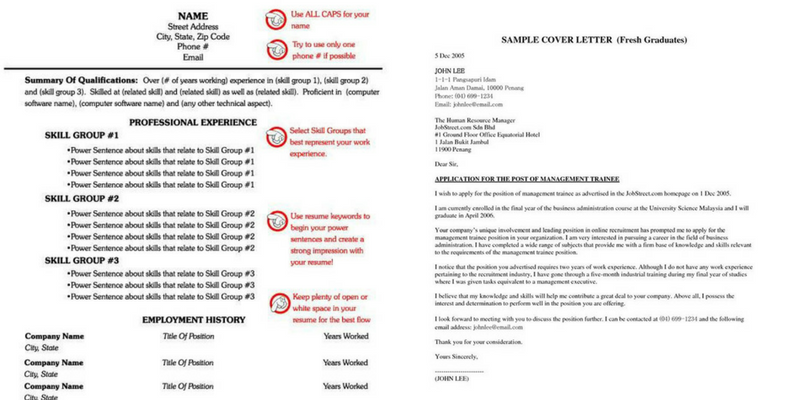 12 Butiran Resume & Sample Cover Letter Mantap Bagi 