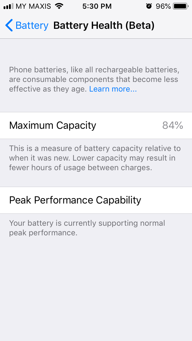 Batteri Iphone Dah Boleh Tukar Kalau Korang Tengok Kat Setting Jadi Macam Ni