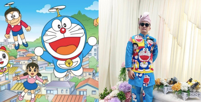Padah Kahwin Pakai Baju Tema Doraemon, Lihat Reaksi Netizen!