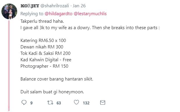 Bajet Kenduri Kawin Bawah RM3,000, Duit u0027Salam Kautu0027 RM2,000, Ini 
