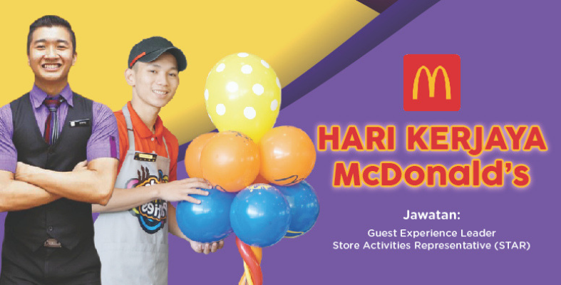 McDonald's Ada DUA Jawatan Kosong TERBARU Sekarang! 'Income' RM1,200 - RM1,600++! Whatsapp Terus PIC Di Sini