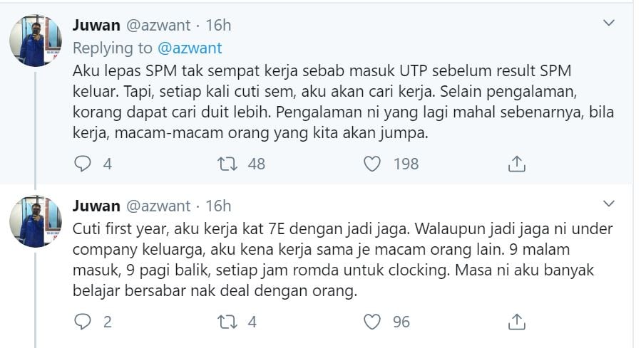 Kalau Ada Peluang Kerja Better Go Lelaki Ini Luah Kenapa Perlu Bekerja Selepas Spm