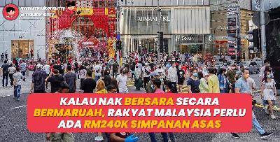 Kalau Nak Bersara Secara Bermaruah, Rakyat Malaysia Perlu Ada RM240K Simpanan Asas