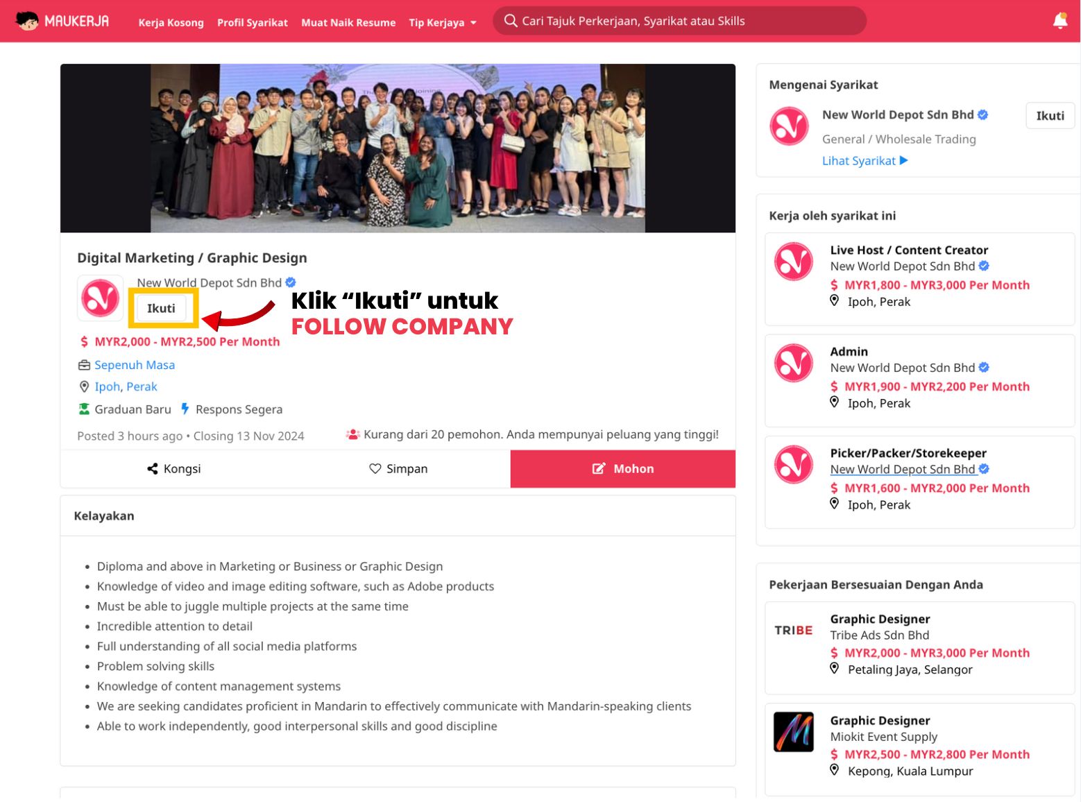 Follow Company