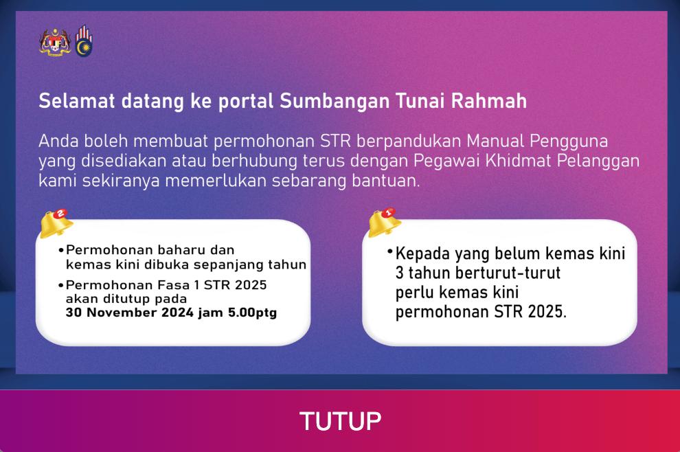 STR Bujang 2025 Dah Bibuka. Rugi Kalau Tak Mohon!