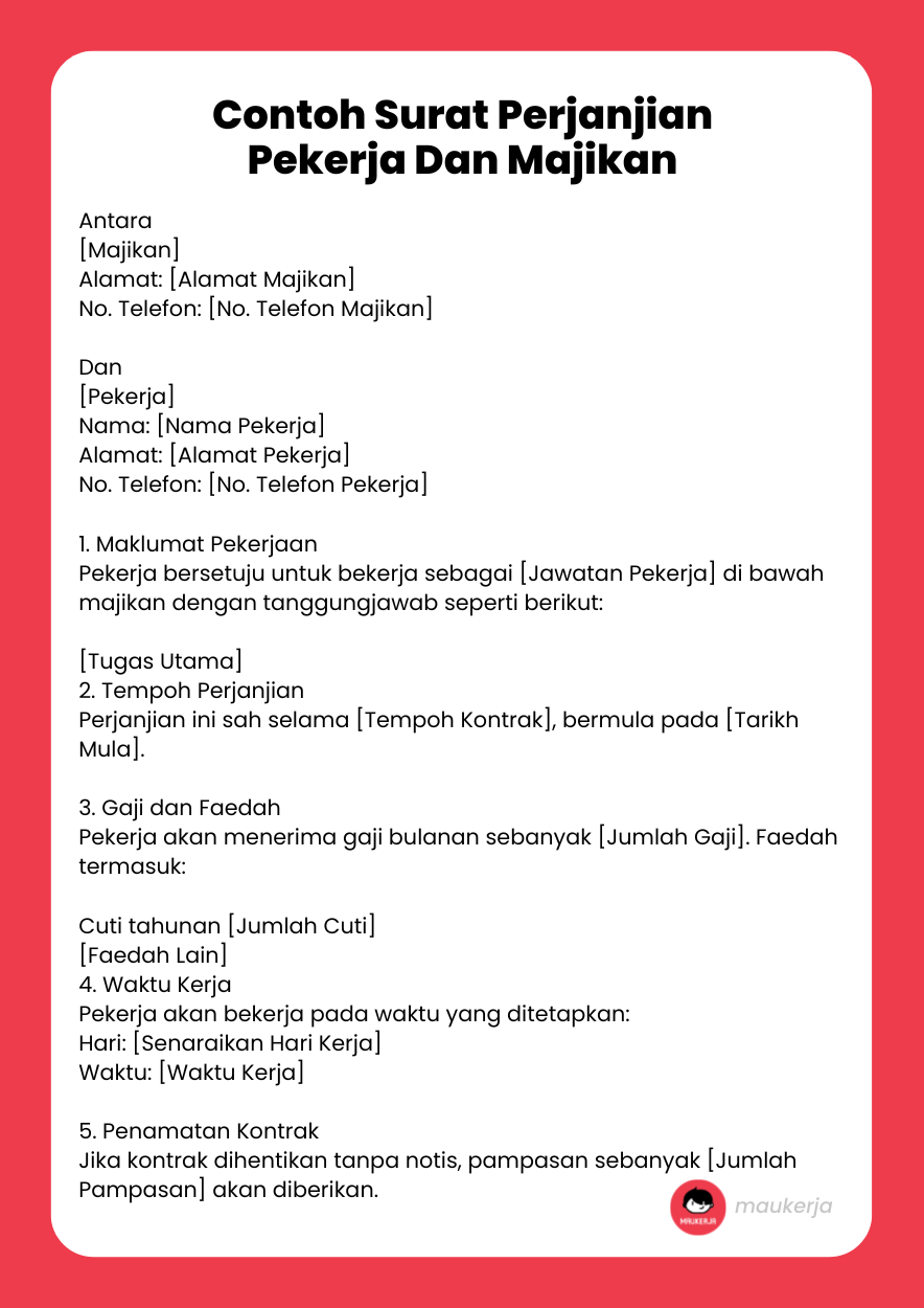 Kepentingan Kontrak Bertulis dan Butiran Perkhidmatan